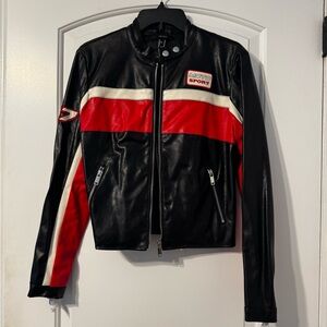 Forever 21 Black and Red Leather Jacket